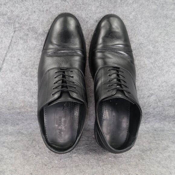 Cole Haan Shoes Men 12 Oxford Broadway Cap Toe Leather Black Classic Dress Event - Picture 5 of 15